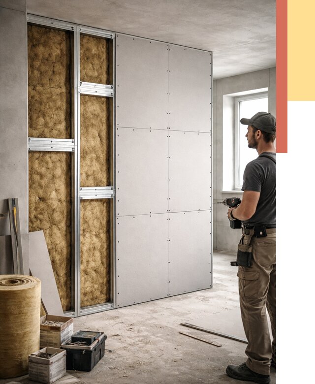 Усиленная перегородка под навеску в Кореновске от 13266 руб. — монтаж под ключ | ОТДЕЛОЧНИК-Кнв