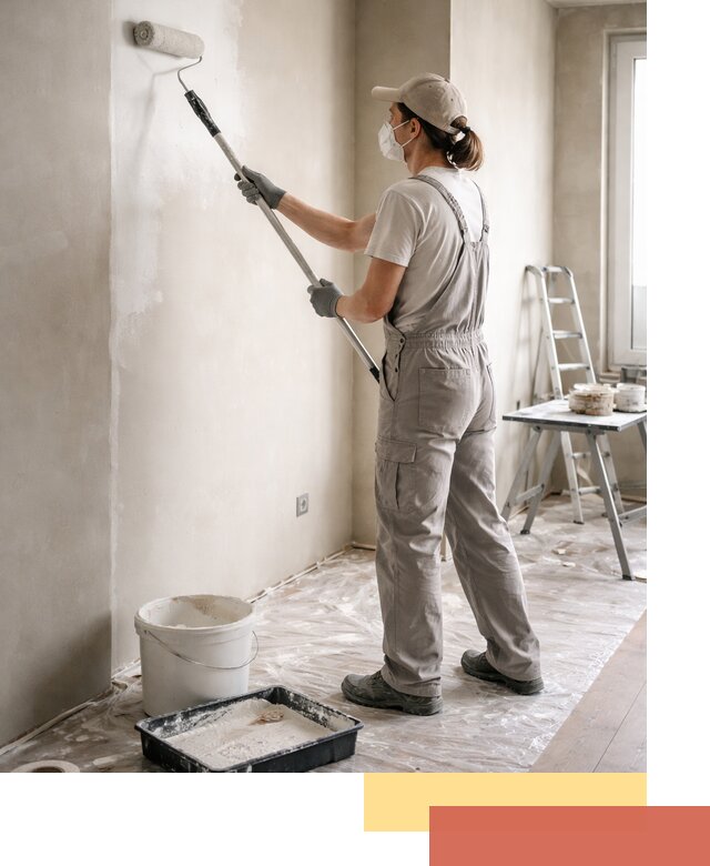 Покраска перегородок из гипсокартона в Кореновске качественно и недорого