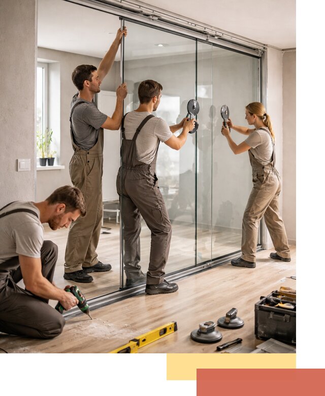 Изготовление стеклянных перегородок на заказ в Кореновске