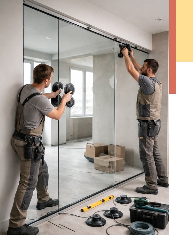 Монтаж стеклянных перегородок в Кореновске от 6737 руб. | ОТДЕЛОЧНИК-Кнв