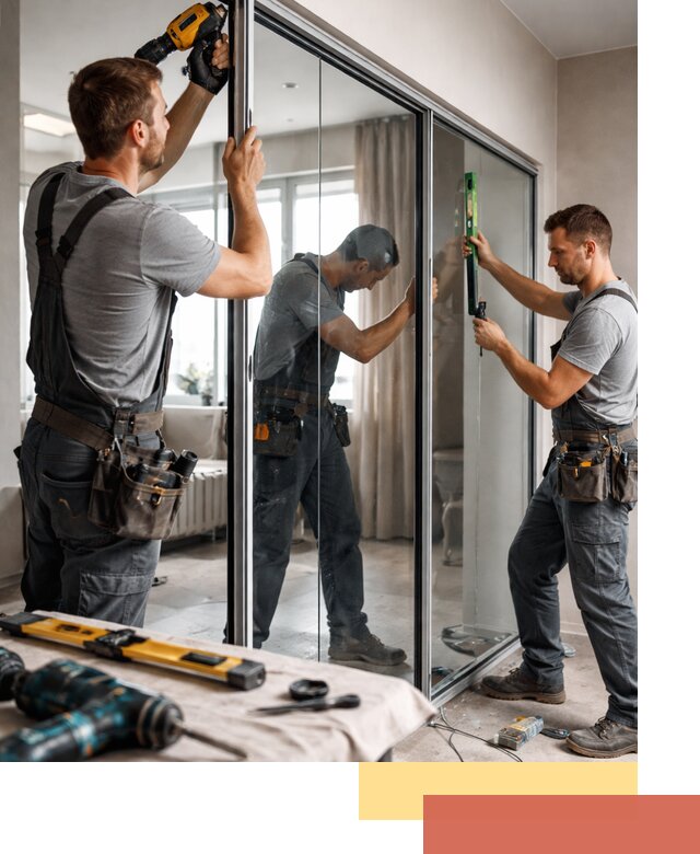 Каркасные стеклянные перегородки под ключ в Кореновске