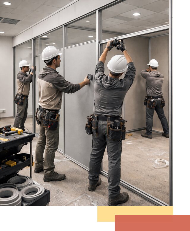 Мобильные офисные перегородки под ключ в Кореновске