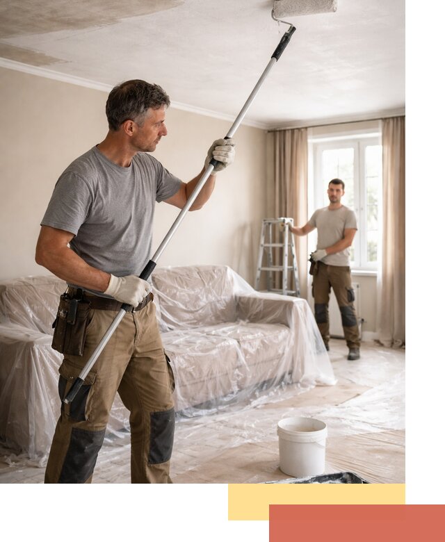 Грунтовка потолка в Кореновске — подготовка под покраску и отделку