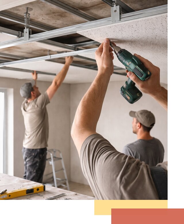 Монтаж акустического потолка в Кореновске под ключ