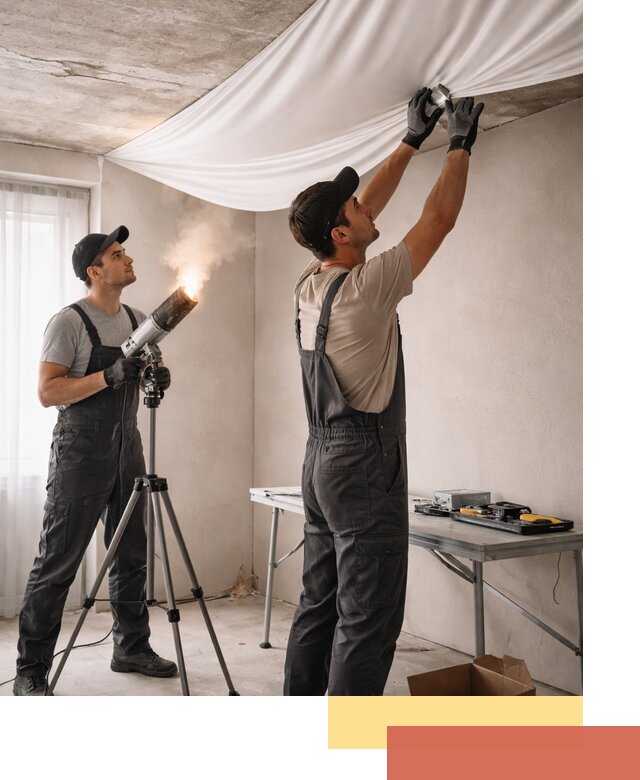 Установка натяжного потолка под ключ в Кореновске