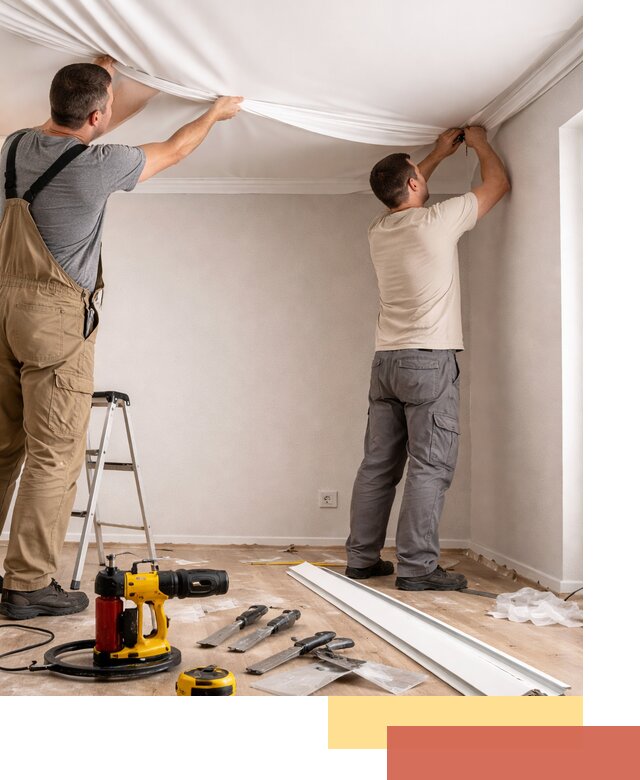 Монтаж ПВХ натяжного потолка в Кореновске качественно и быстро