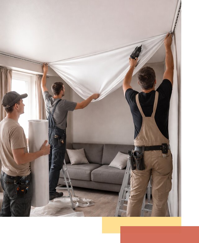 Монтаж сатинового натяжного потолка в Кореновске качественно и быстро