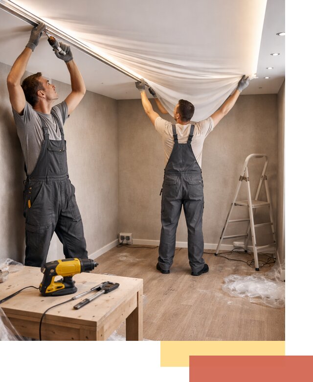 Монтаж натяжного потолка с подсветкой в Кореновске цена и сроки