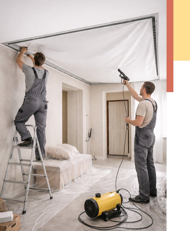 Монтаж натяжного потолка в прихожей в Кореновске от 2746 руб. под ключ | ОТДЕЛОЧНИК-Кнв