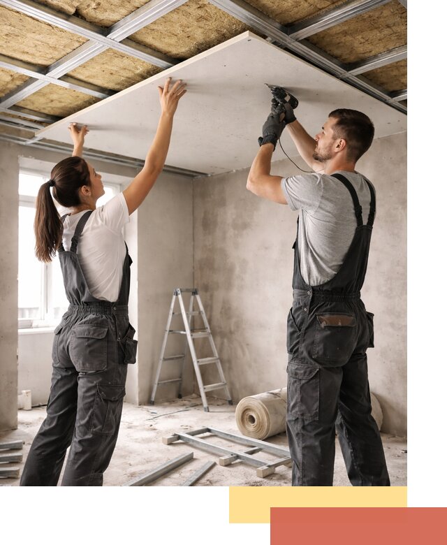 Звукоизоляция потолка из ГКЛ в Кореновске профессионально и надежно