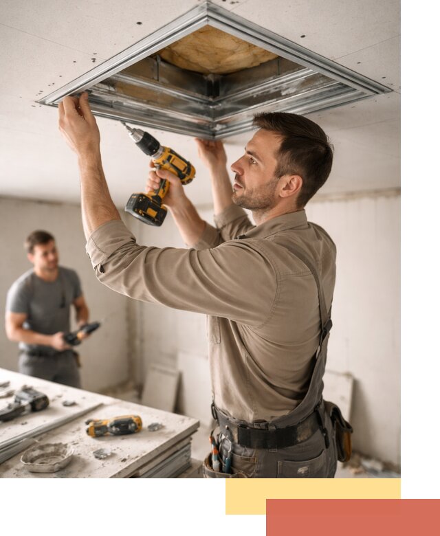 Монтаж люка в потолок из ГКЛ в Кореновске