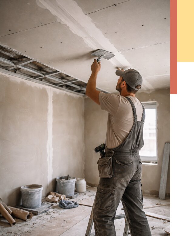 Ремонт потолка из гипсокартона в Кореновске от 674 руб./м² — быстро и недорого | ОТДЕЛОЧНИК-Кнв