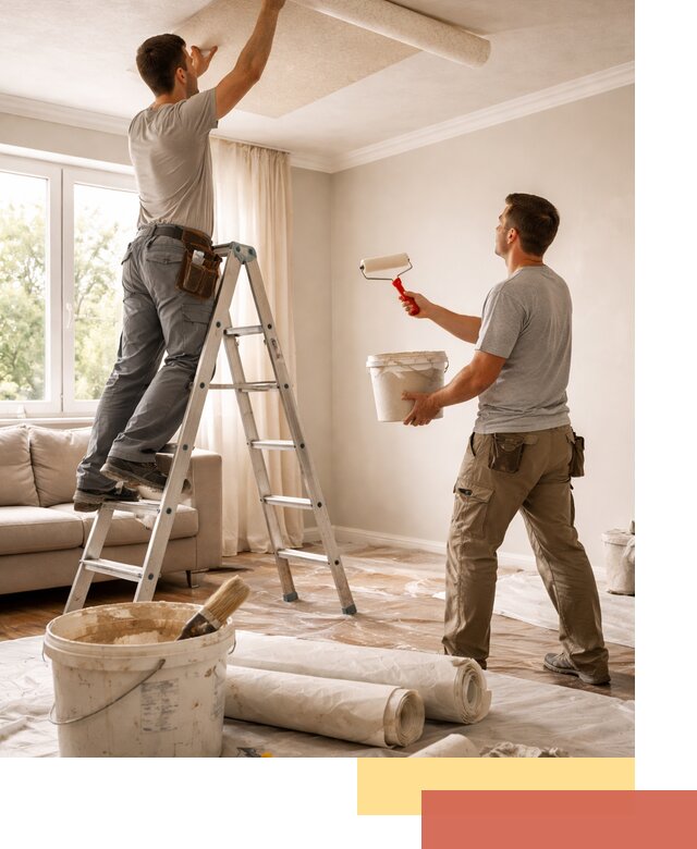 Поклейка обоев на потолок в Кореновске — качественно и быстро