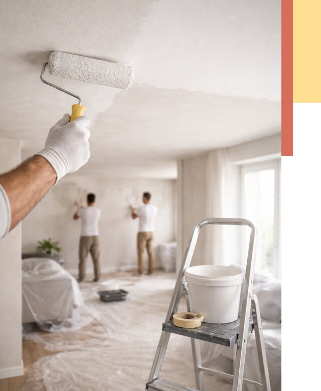 Покраска потолка акриловой краской в Кореновске от 2591 руб. | ОТДЕЛОЧНИК-Кнв