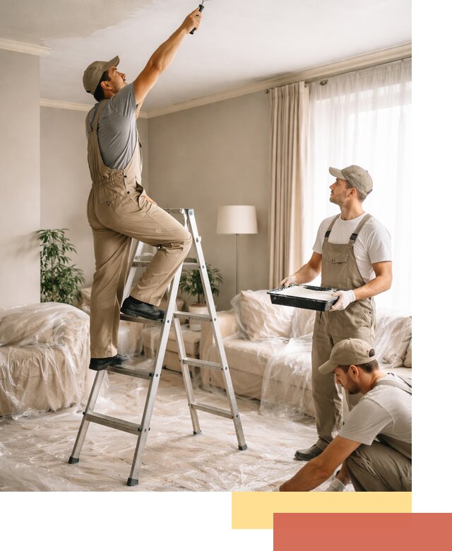 Покраска потолков акриловой краской в Кореновске качественно и быстро