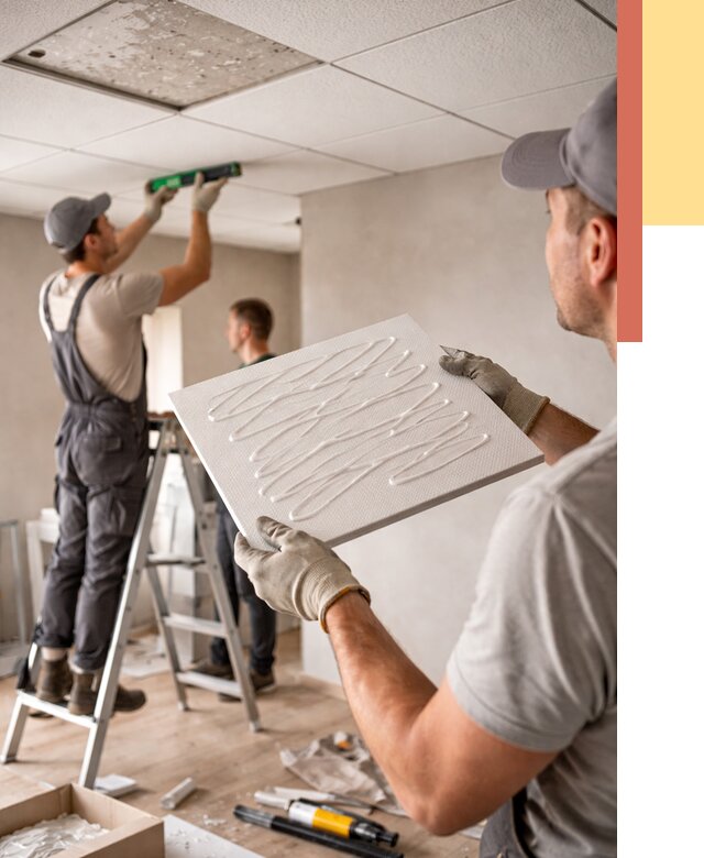 Монтаж потолочной плитки в Кореновске от 4664 руб. — быстро и недорого | ОТДЕЛОЧНИК-Кнв