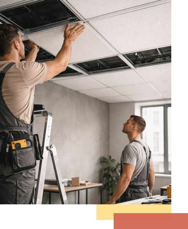 Монтаж потолочной плитки в Кореновске качественно и в срок