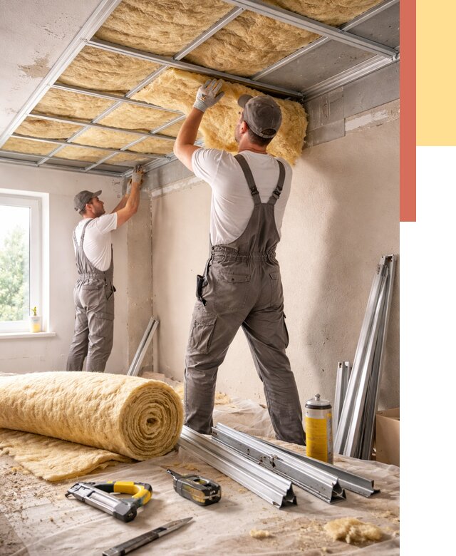 Утепление потолка в Кореновске от 7462 руб/м2 — недорого, быстро, под ключ | ОТДЕЛОЧНИК-Кнв