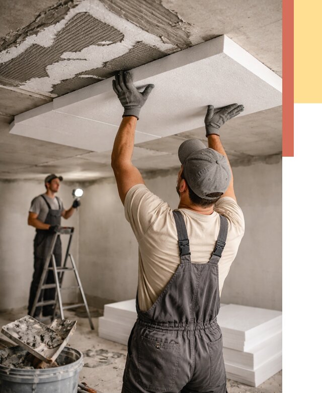 Утепление потолка пенопластом в Кореновске от 4664 руб/м2 — недорого и быстро | ОТДЕЛОЧНИК-Кнв