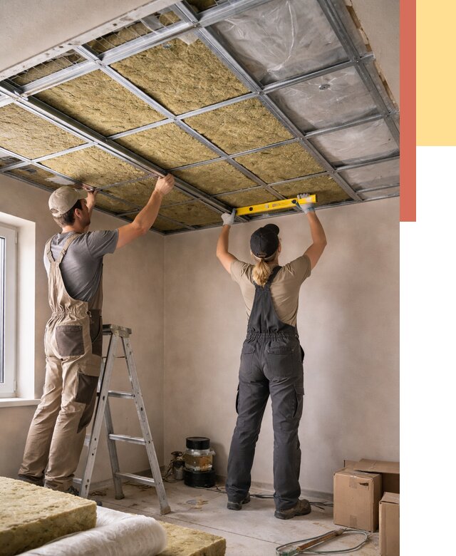 Шумоизоляция потолка в Кореновске от 1296 руб. под ключ — услуги ОТДЕЛОЧНИК-Кнв